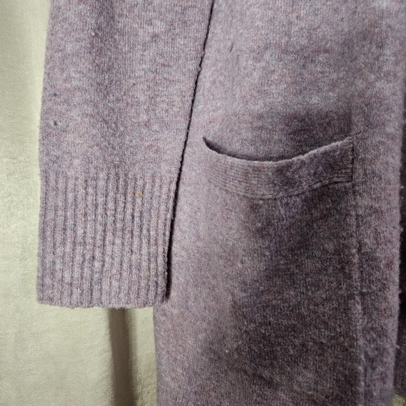 J Crew purple heathered tweed boucle cardigan sweater Womens Small - Picture 4 of 6